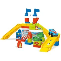 Mega Bloks First Builders Race Car Garage -Speelgoed Kortingswinkel 0887961659498 1