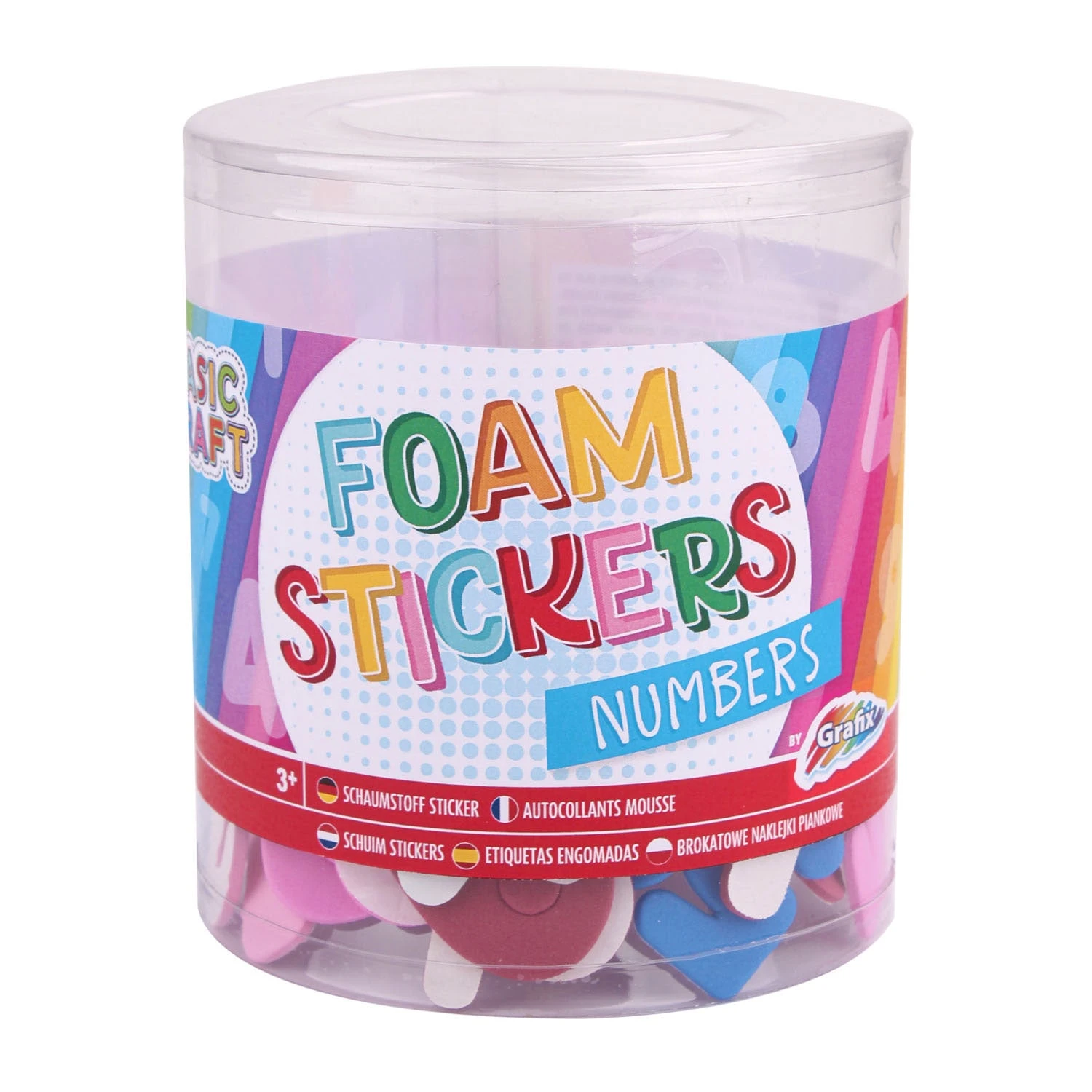 Foamstickers, 100st - Nummers 3 Foamstickers, 100st - Nummers