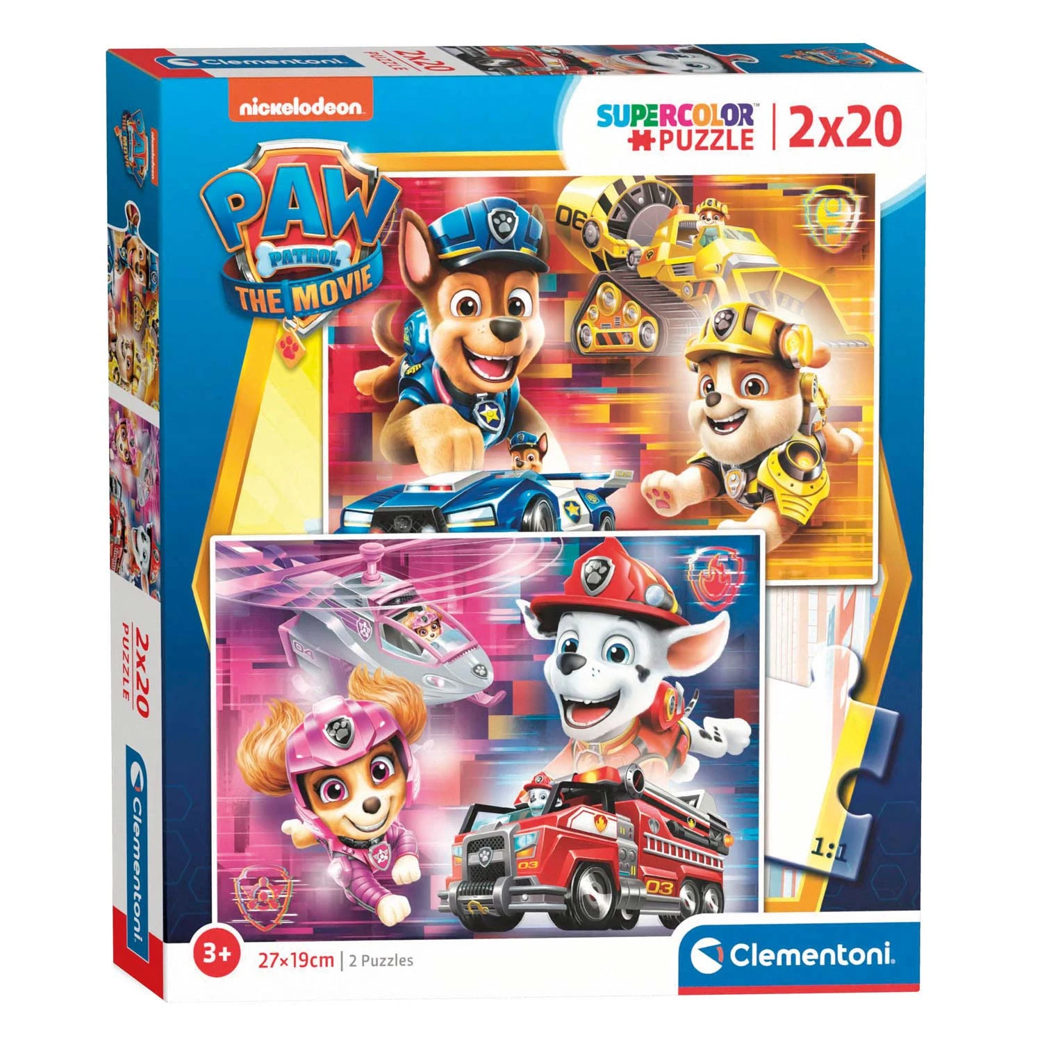 Clementoni Paw Patrol The Movie Puzzel 2x20 Stukjes 3 Clementoni Paw Patrol The Movie Puzzel 2x20 Stukjes