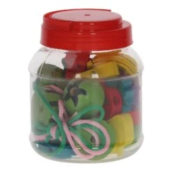 Houten Rijgkralen In Pot - Fruit