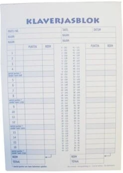 Basic Scoreblok Klaverjas A5