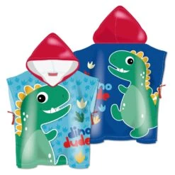 Handdoek Poncho Dino Dude, 55x55cm