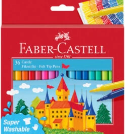 Faber-Castell Faber Castell Viltstiften 36 Stuks Uitwasbaar Karton Etui