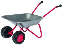 ROLLY TOYS Stalen Kruiwagen Zilver/rood